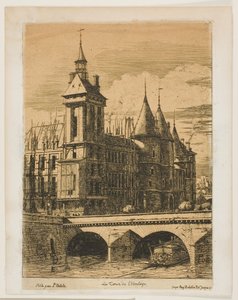 De klokkentoren, Parijs door Charles Meryon