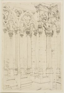 De galerie van Notre-Dame, Parijs door Charles Meryon