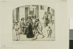 De Drukker Valère Maxime wordt Voorstellen aan Koning Lodewijk XI door Charles Meryon