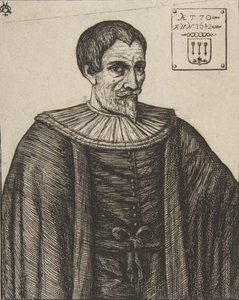 De historicus John Besly, naar Jaspar Isaac