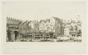 Uitzicht op een deel van de stad Parijs tegen het einde van de XVII eeuw door Charles Meryon