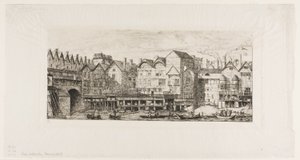 Uitzicht op een deel van de stad Parijs tegen het einde van de XVII eeuw
