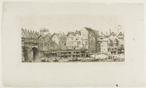 Zicht op een deel van de stad Parijs tegen het einde van de XVII eeuw door Charles Meryon