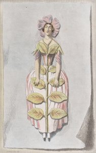 Pervenche Desséchée, uit Les Fleurs Animées door Charles Michel Geoffroy