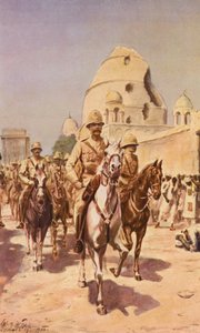 Kitchener bij Omdurman (kleur litho)