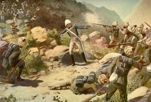 Roberts die de Pioniers bijeenroept bij Umbeyla, 1901 door Charles Mills Sheldon