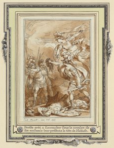 Perseus Verandert Phinneas in Steen met het Hoofd van Medusa door Charles Monnet