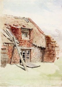 Vissershuisje door Charles Napier Hemy