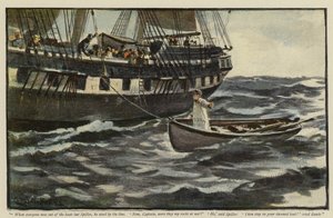 Illustratie voor The Rehabilitation of the Vigia, door Morley Roberts door Charles Napier Hemy