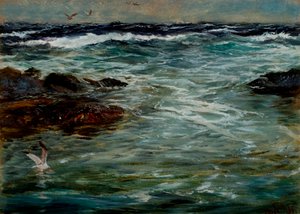 Zee Studie bij Portscatho, Cornwall
