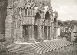 Kathedraal van Chartres - Zuidportaal, 12e eeuw door Charles Nègre
