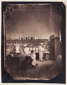 Keuken van het keizerlijke gesticht in Vincennes door Charles Nègre