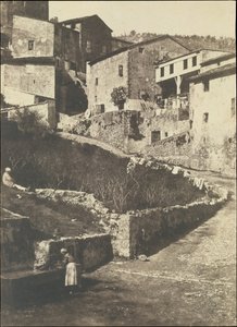 Een straat in Grasse, 1852 door Charles Nègre