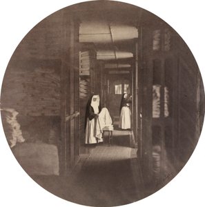 Asile Impérial de Vincennes: de linnenkamer, 1859 (foto) door Charles Nègre