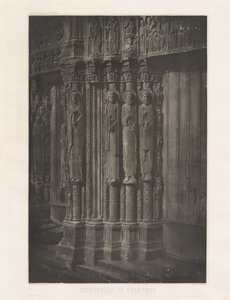 Planche XIII – Cathédrale de Chartres, Statues Colonnes de la Porte Centrale du Portail Royal door Charles Nègre, André Jammes