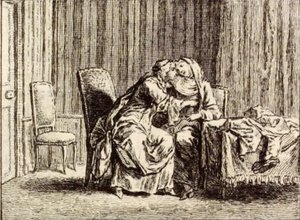 De naaister door Charles Nicolas Cochin