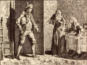 De tafel door Charles Nicolas Cochin