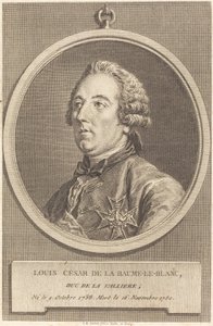 Louis Cesar de La Baume-le-Blanc door Charles Nicolas Cochin II