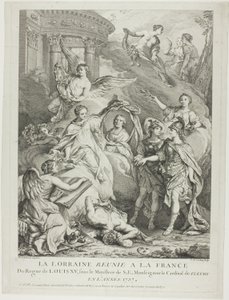 La Lorraine reunie a la France (Lotharingen herenigd met Frankrijk) door Charles Nicolas Cochin I