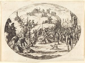 De Kleine Kruisdraging door Charles Nicolas Cochin I after Jacques Callot