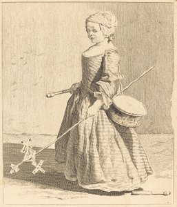 De jonge soldaat door Charles Nicolas Cochin I after Jean Siméon Chardin