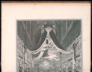 Begrafenis van Elisabeth Thérèse van Lotharingen, Koningin van Sardinië, in de Notre Dame van Parijs op 22 september 1741
