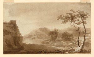Een Landschap door Charles Nicolas Ransonnette