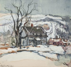 Huis en Boom in de Winter door Charles P. Reiffel