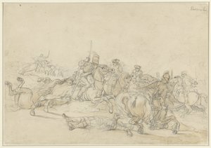 Ruitergevecht door Charles Parrocel