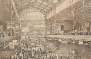 Een interieurzicht van het New York Crystal Palace door Charles Parsons