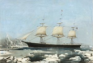 Clipper Ship Red Jacket - In het ijs bij Kaap Hoorn, op haar reis van Australië naar Li..., 1855