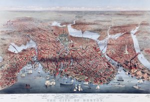 De stad Boston, uitgegeven 1873 door Charles Parsons