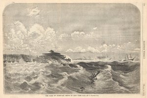 De storm van 10 februari in New York Bay door Charles Parsons