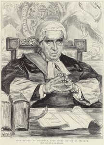 Lord Russell van Killowen (litho) door Charles Paul (after) Renouard