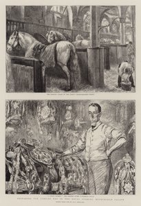 Voorbereidingen voor Jubileumdag in de Koninklijke Stallen, Buckingham Palace door Charles Paul Renouard