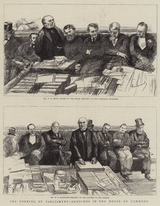 De opening van het parlement, schetsen in het Lagerhuis