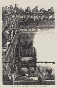 De verslaggeversgalerij van het Lagerhuis door Charles Paul Renouard