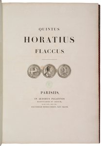 Titelpagina van Quintus Horatius Flaccus