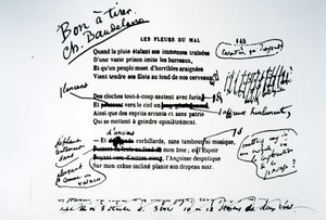 Gecorrigeerde proef van Les Fleurs du Mal