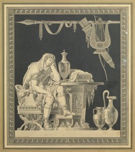 Achilles rouwt om de dood van Patroclus