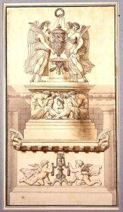 Ontwerp voor een grafmonument voor een Romeinse generaal, c.1800