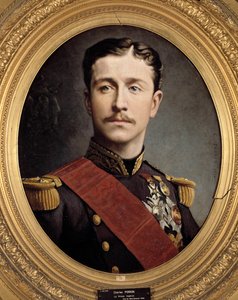 Portret van Prins Imperial Eugene Louis Napoleon (1856 - 1879), zoon van Napoleon III. Schilderij door Charles Porion (19e eeuw)