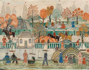 Central Park door Charles Prendergast
