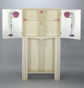 Kasten, gemaakt voor 14 Kingsborough Gardens, Glasgow, 1902 door Charles Rennie Mackintosh
