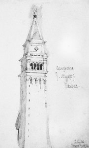 Campanile, S. Marks, Venetië, 1891