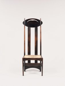 Stoel met hoge rugleuning voor de Argyle Street Tea Rooms, Glasgow