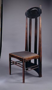 Hoge Rugleuningstoel Ontworpen voor Miss Cranstons Argyle Street Tea Rooms, Glasgow, 1897