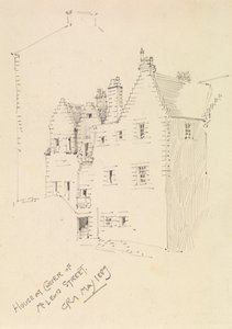 Huis op de hoek van Mcleod Street door Charles Rennie Mackintosh
