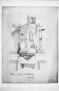Preekstoel, S. Maria dei Miracoli, Venetië, 1891 door Charles Rennie Mackintosh