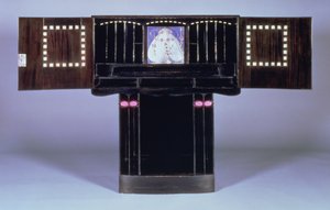 Schrijftafel voor Hill House, Helensburgh, ca. 1902 (open) door Charles Rennie Mackintosh